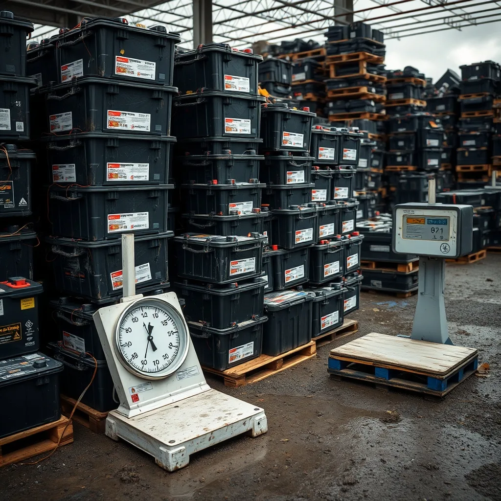 Prix batterie ferrailleur 2026 : au kilo ou à l’unité